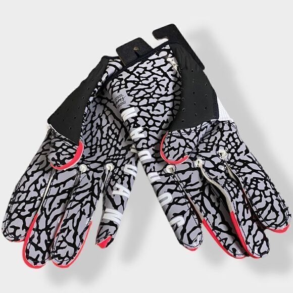 Nike Air Jordan Infrared Cement Vapor Jet 7.0 Receiver Football Gloves size L - Picture 4 of 10